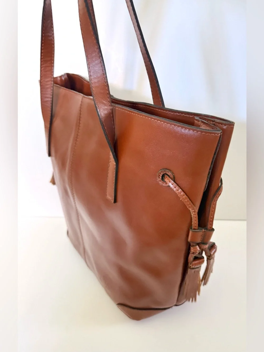 Patricia Nash Kemble Leather Tote Tassle Shoulder Bag